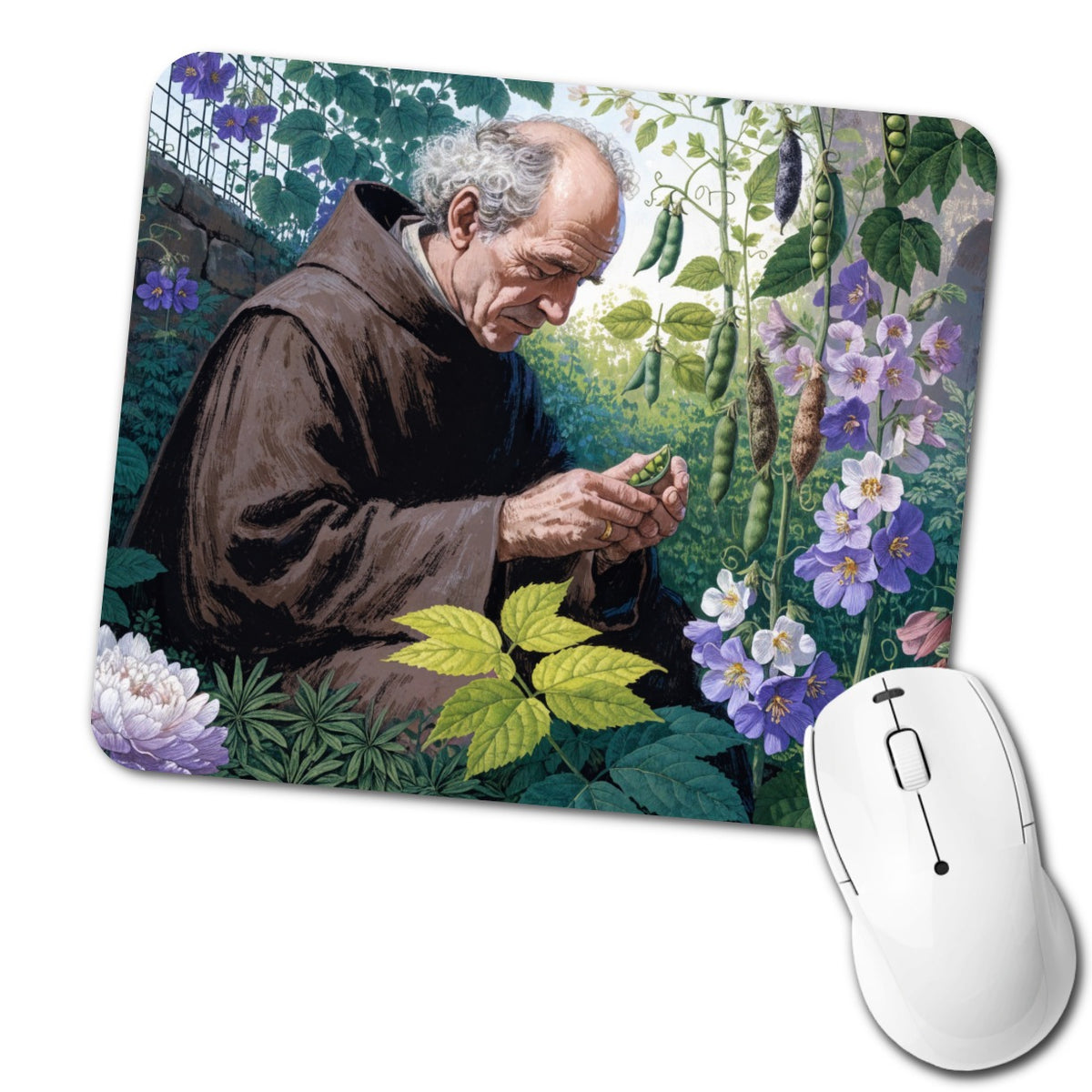 Gregor Mendel Geneticist Low Profile Mouse Pad Mat
