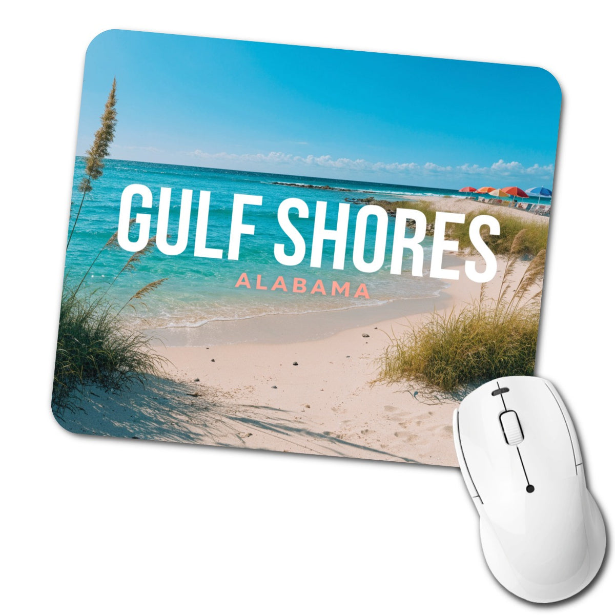 Gulf Shores Alabama Travel Low Profile Mouse Pad Mat
