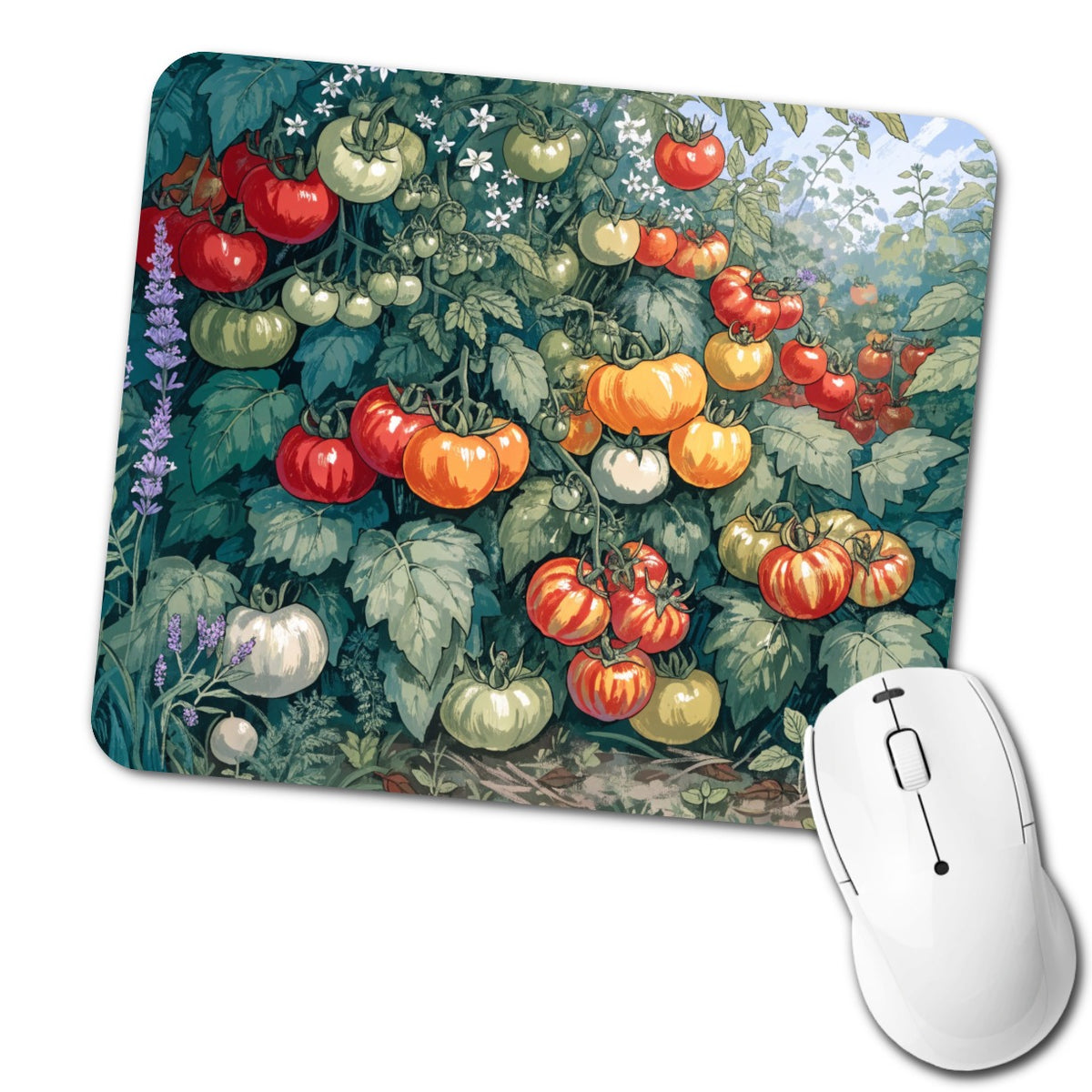 Heirloom Tomato Garden Low Profile Mouse Pad Mat
