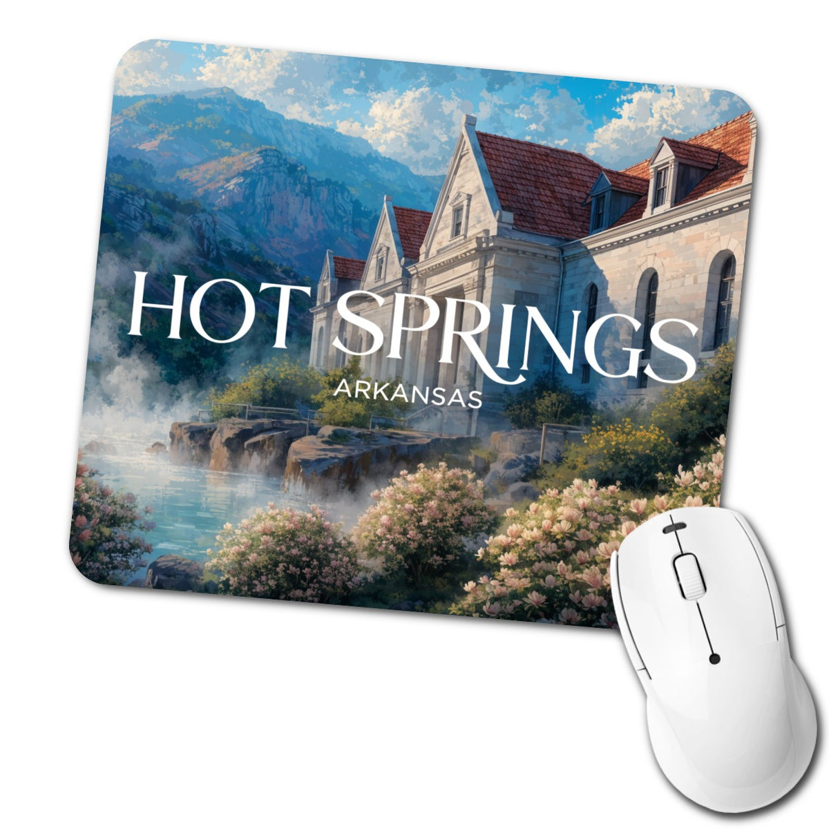 Hot Springs Arkansas Travel Low Profile Mouse Pad Mat
