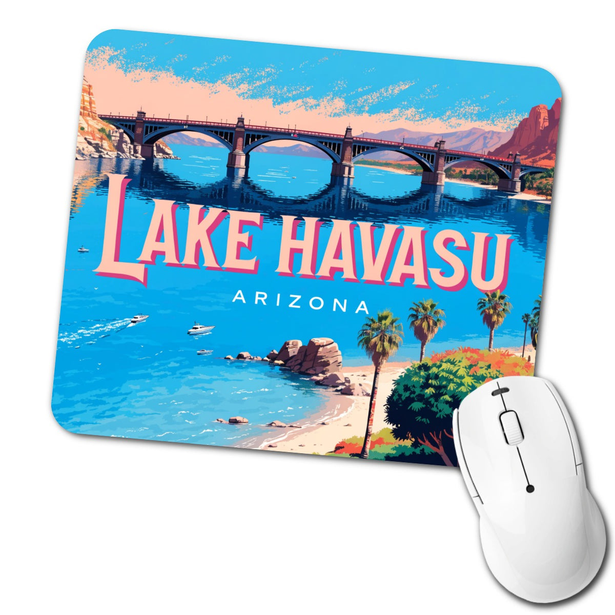 Lake Havasu Arizona Travel Low Profile Mouse Pad Mat