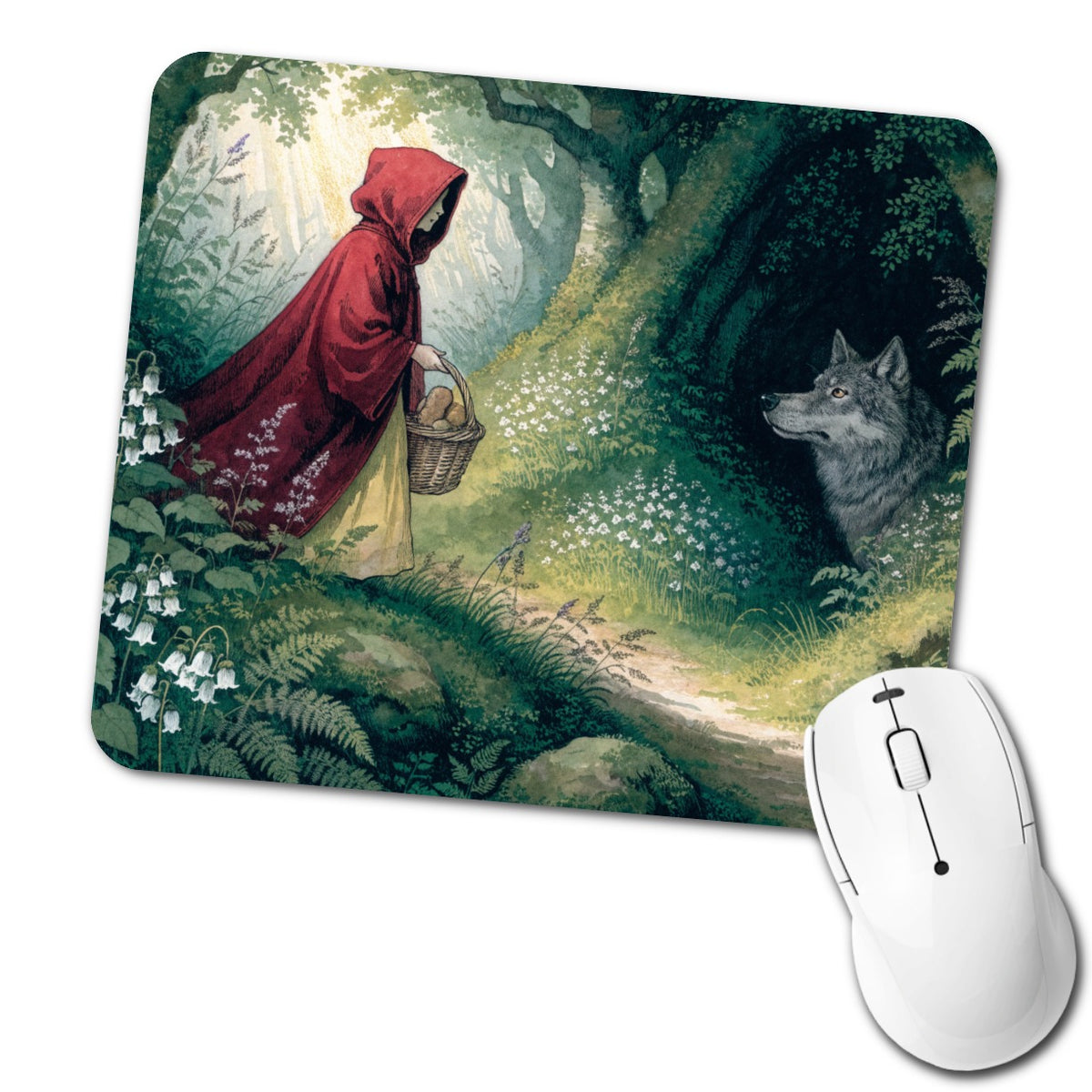 Little Red Riding Hood Low Profile Mouse Pad Mat