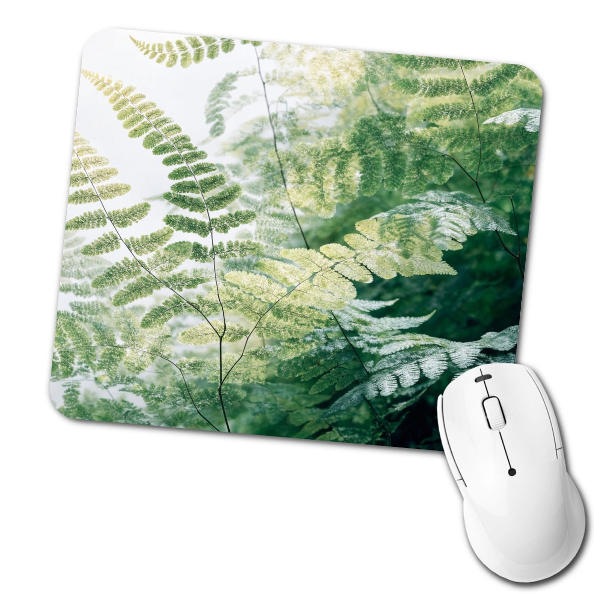 Maidenhair Fern Garden Low Profile Mouse Pad Mat