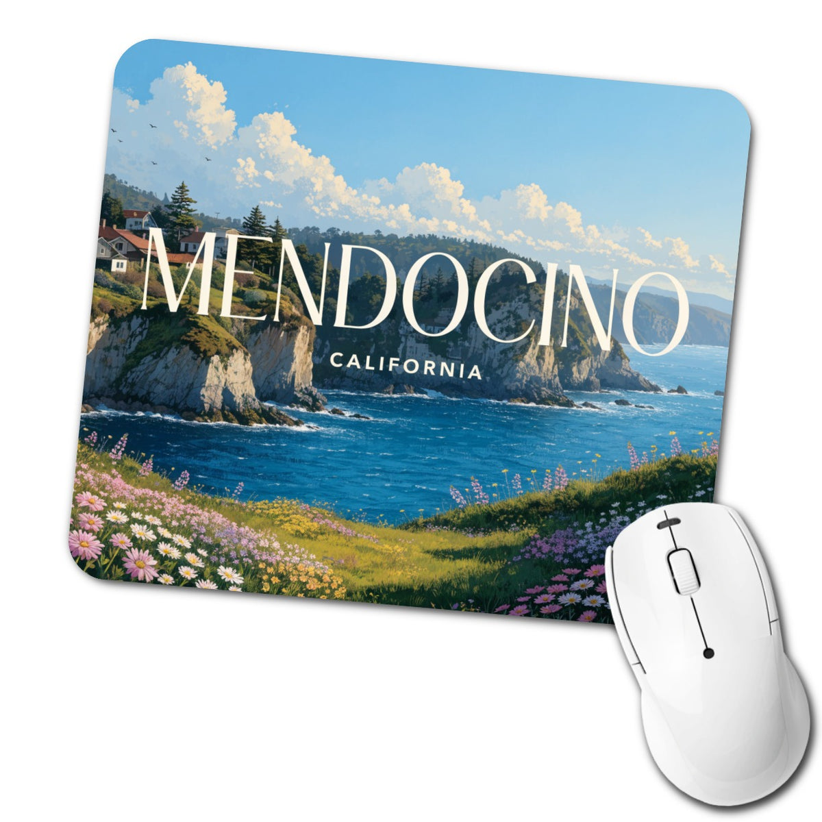 Mendocino California Low Profile Mouse Pad Mat