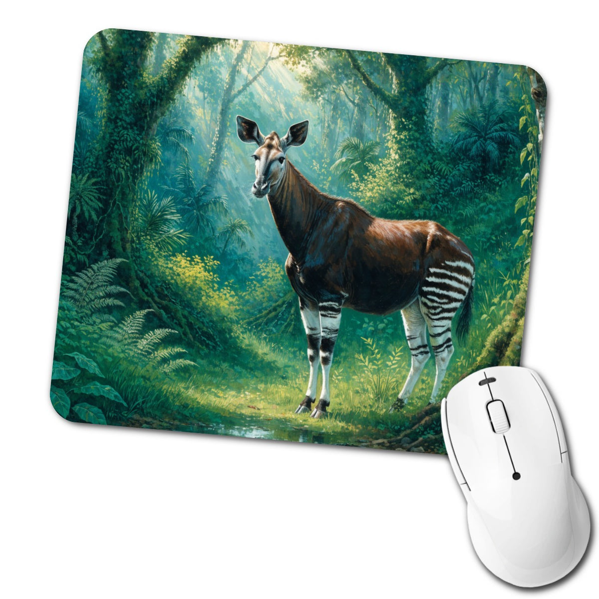 Okapi Rainforest Low Profile Mouse Pad Mat