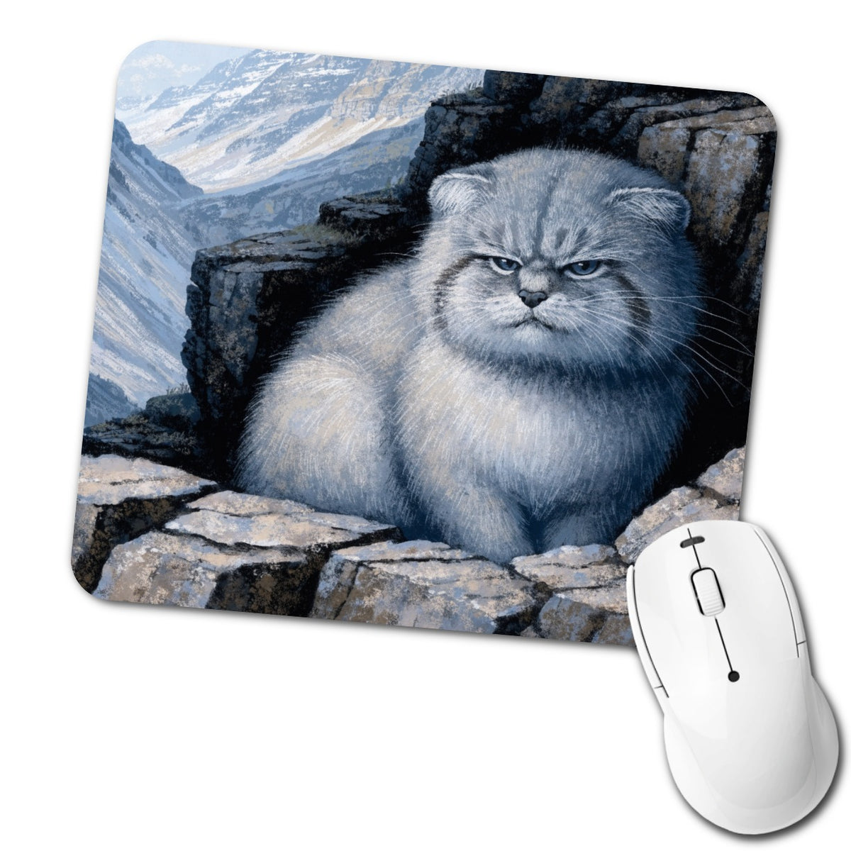 Pallas Cat Mountains Low Profile Mouse Pad Mat