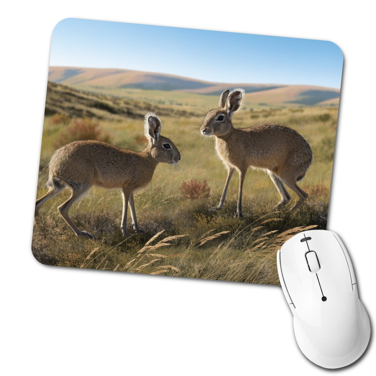 Patagonian Mara Grasslands Low Profile Mouse Pad Mat