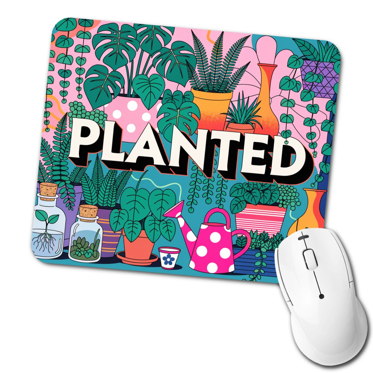 Planted Gardener Gardening Plants Low Profile Mouse Pad Mat