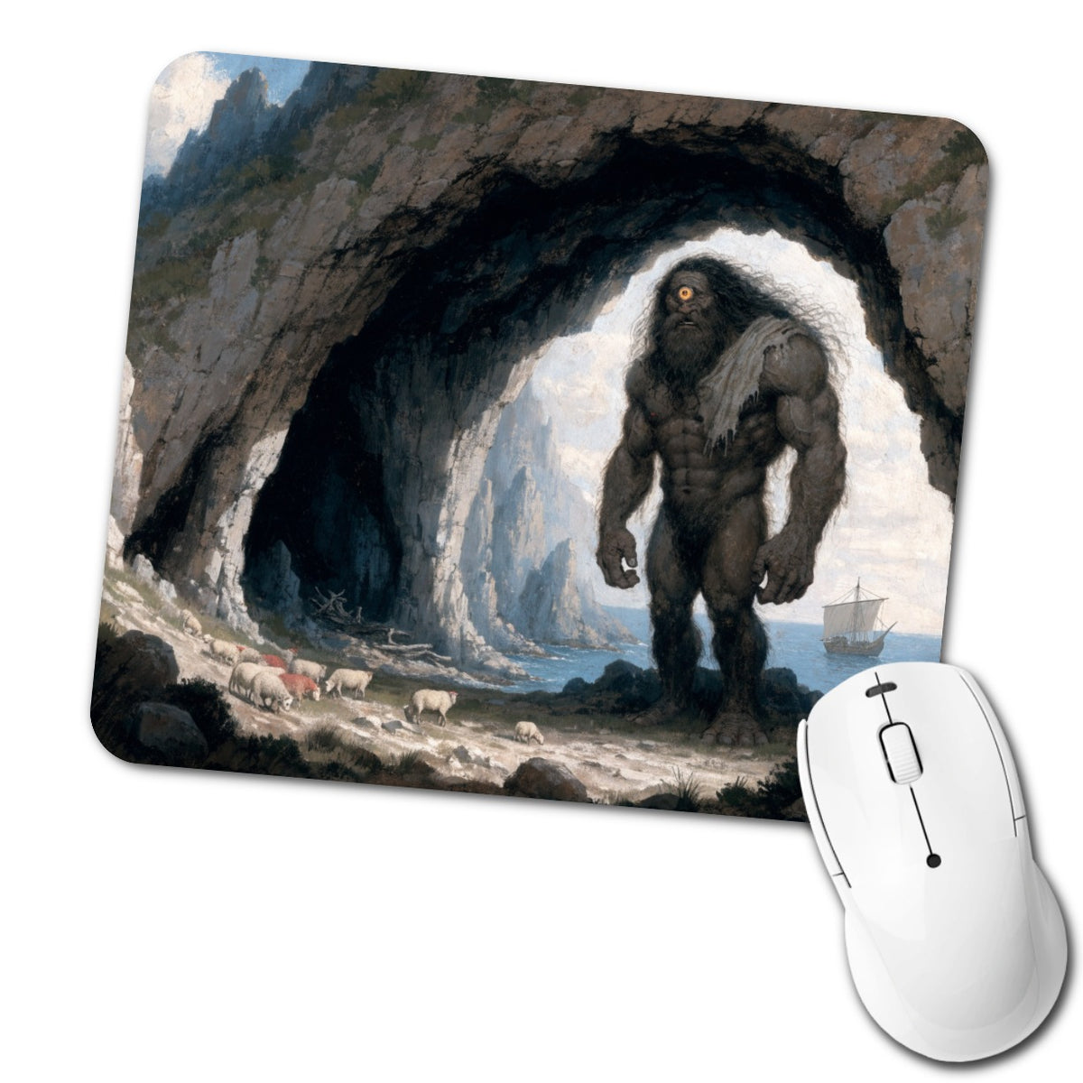 Polyphemus Cyclops Mythology Low Profile Mouse Pad Mat