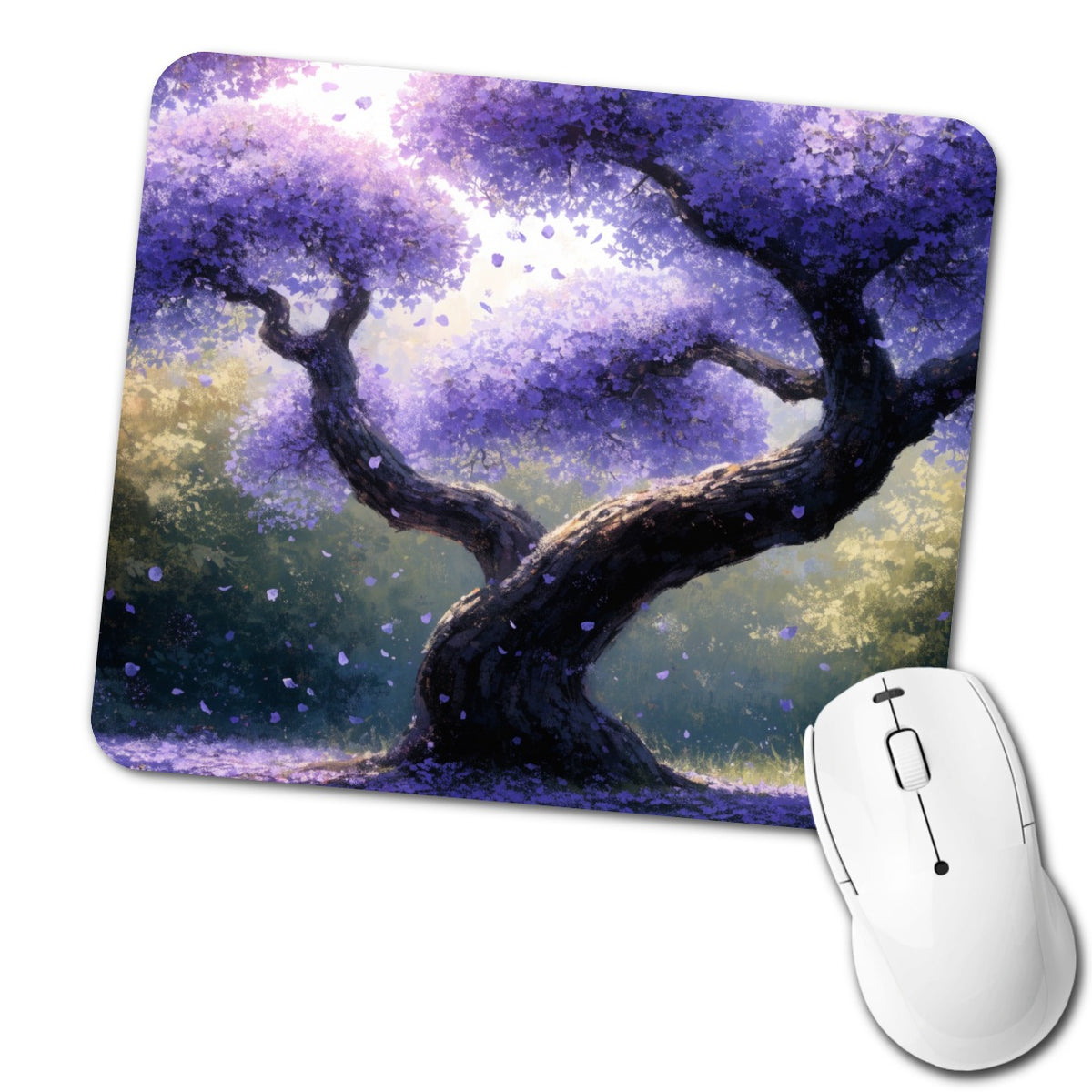 Purple Jacaranda Tree Low Profile Mouse Pad Mat