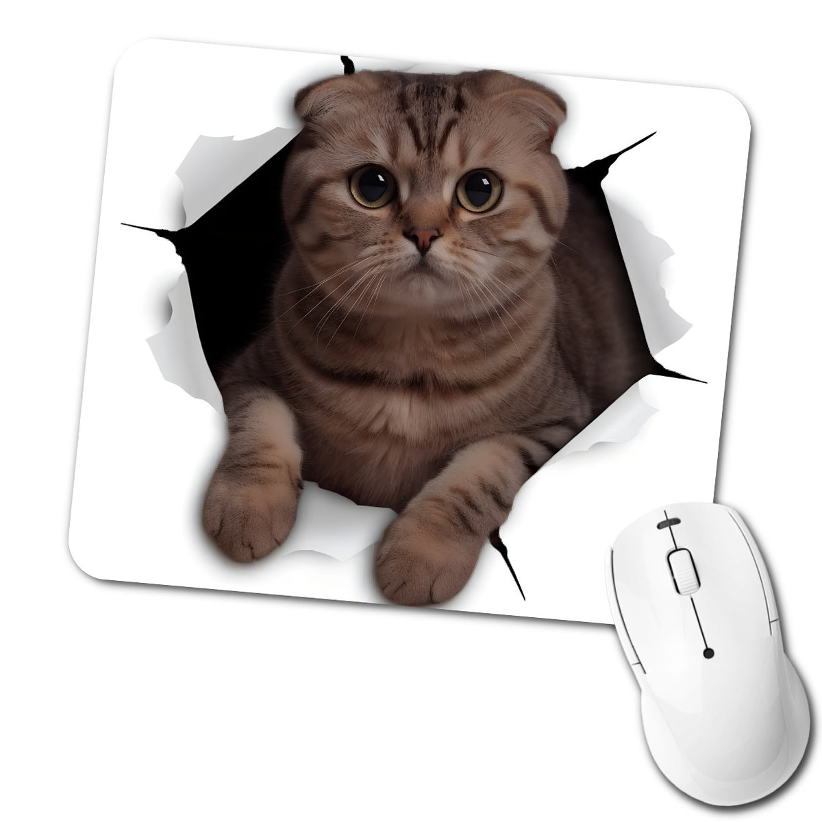 Scottish Fold Breakout Low Profile Mouse Pad Mat