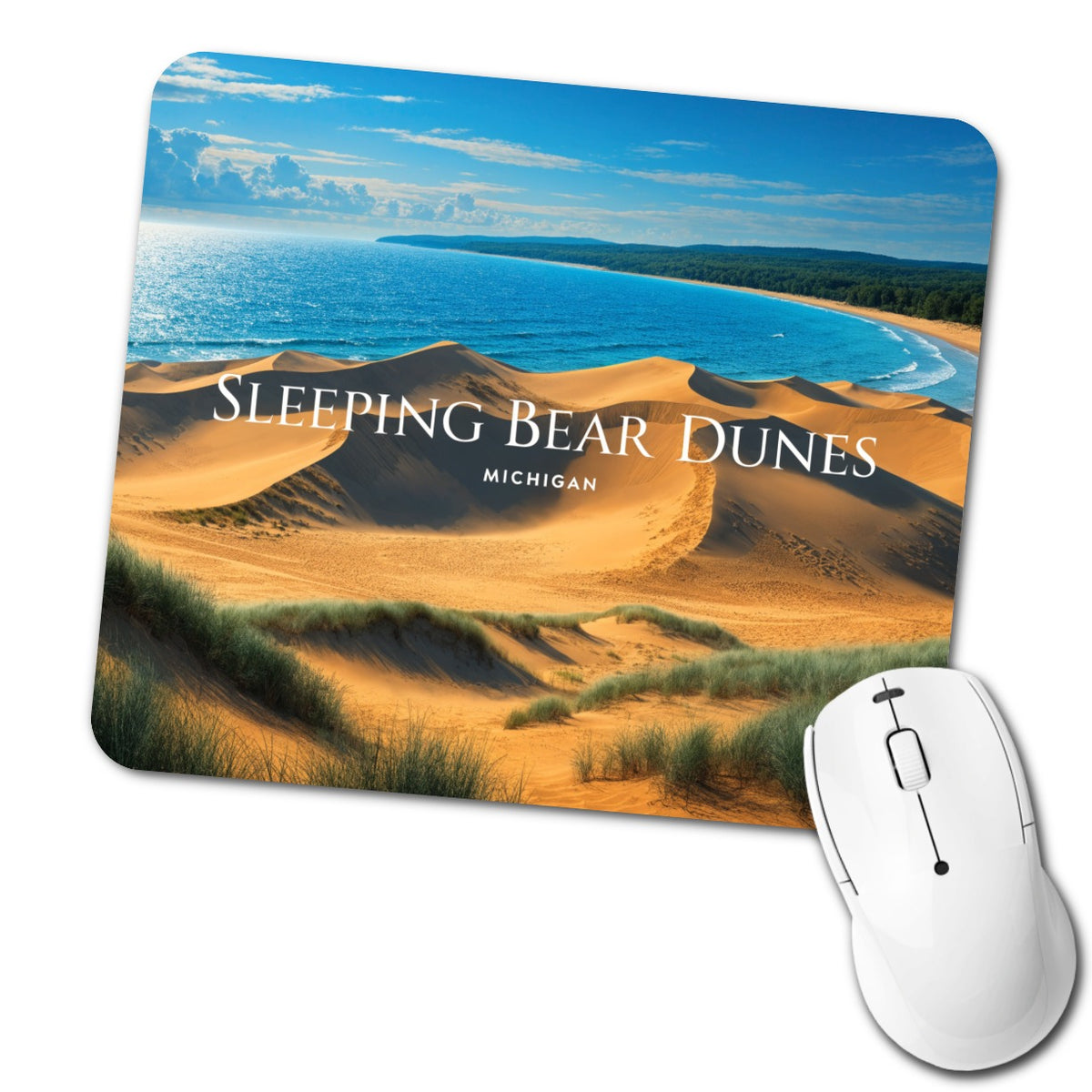 Sleeping Bear Dunes Michigan Travel Low Profile Mouse Pad Mat