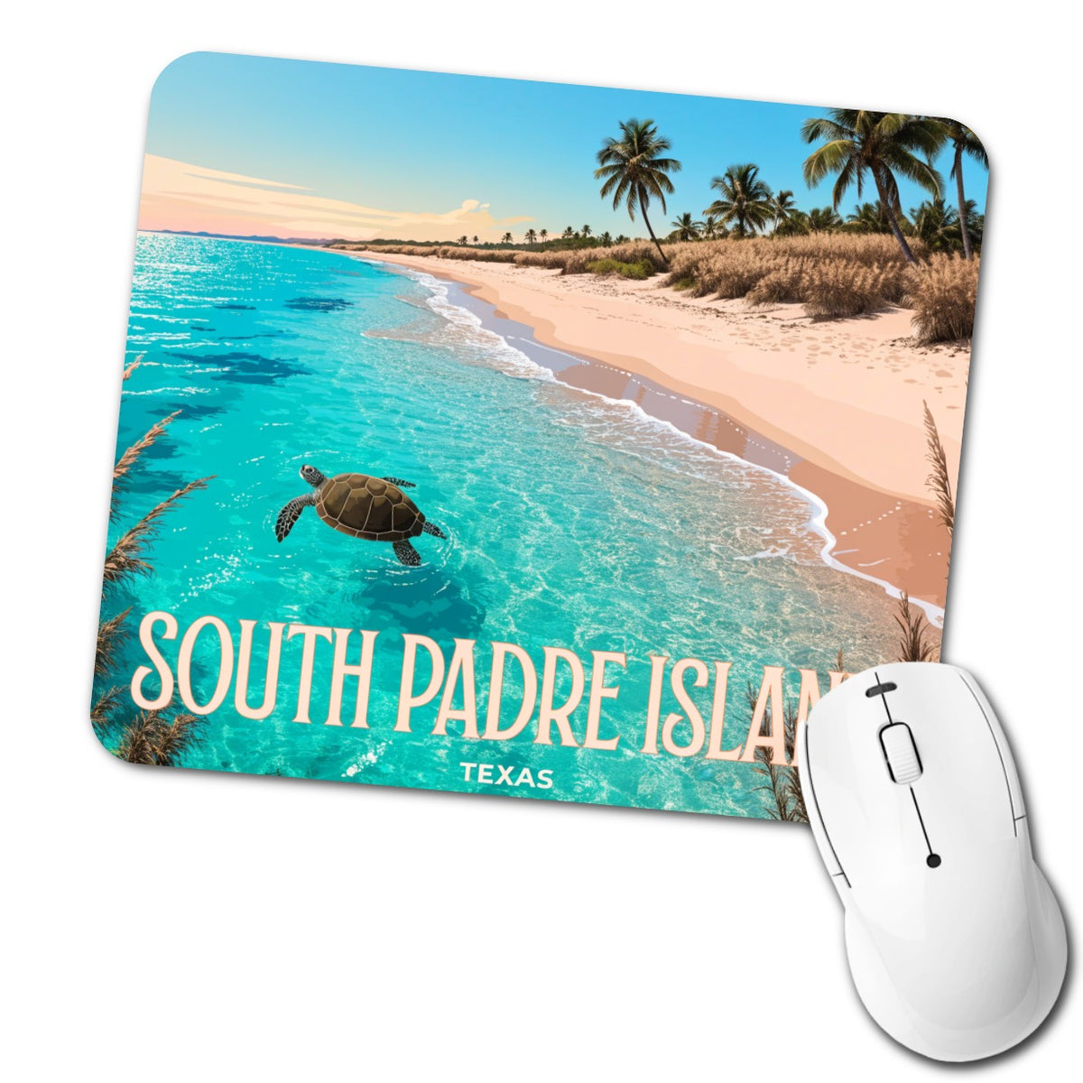South Padre Island Texas Travel Low Profile Mouse Pad Mat
