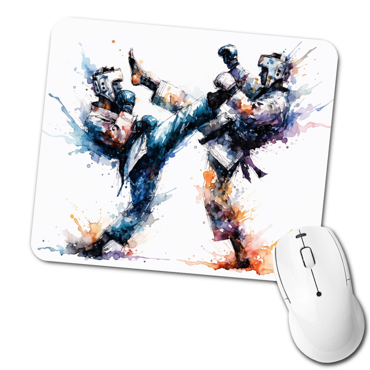 Taekwondo Karate Black Belt Sparring Low Profile Mouse Pad Mat