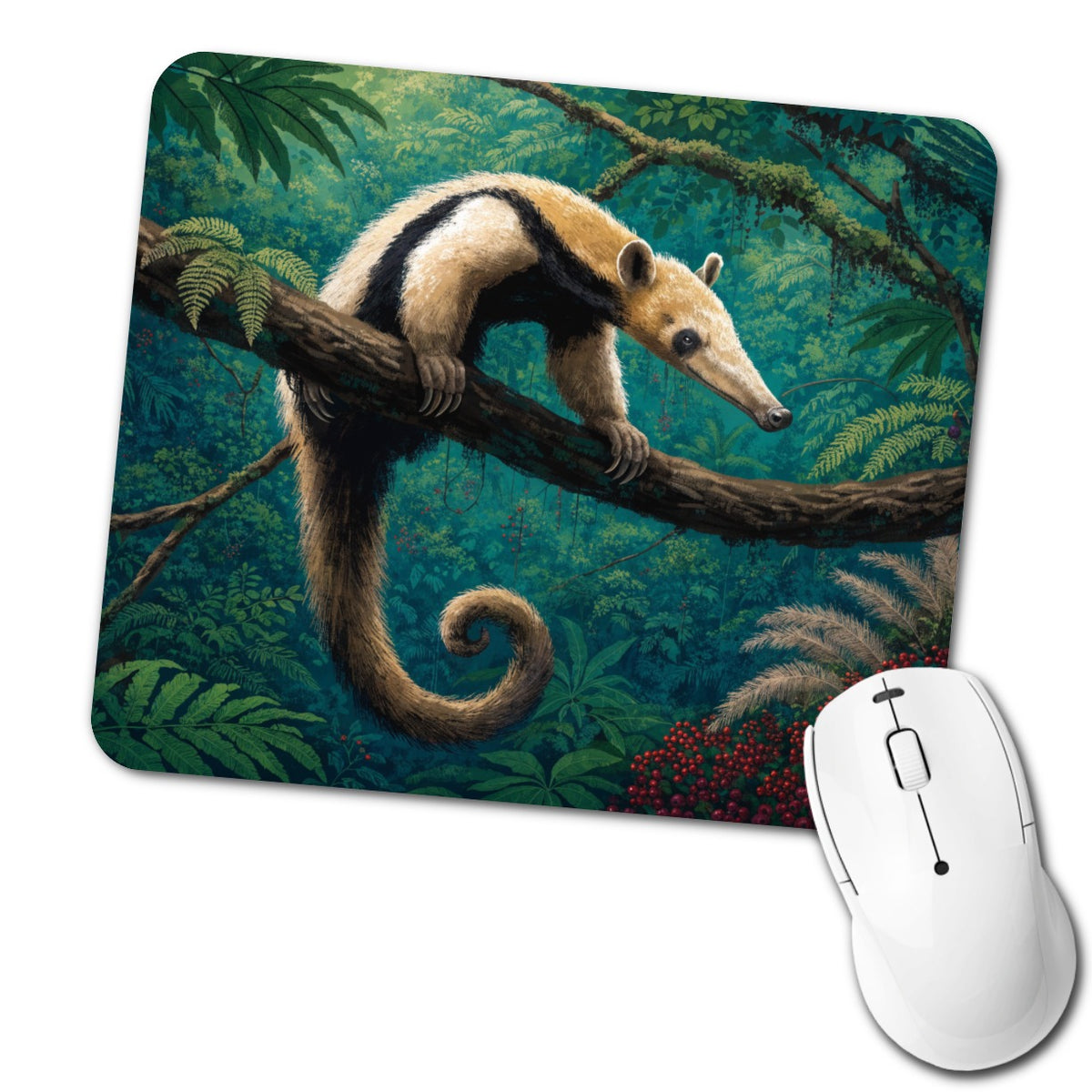 Tamandua Tropical Forest Low Profile Mouse Pad Mat
