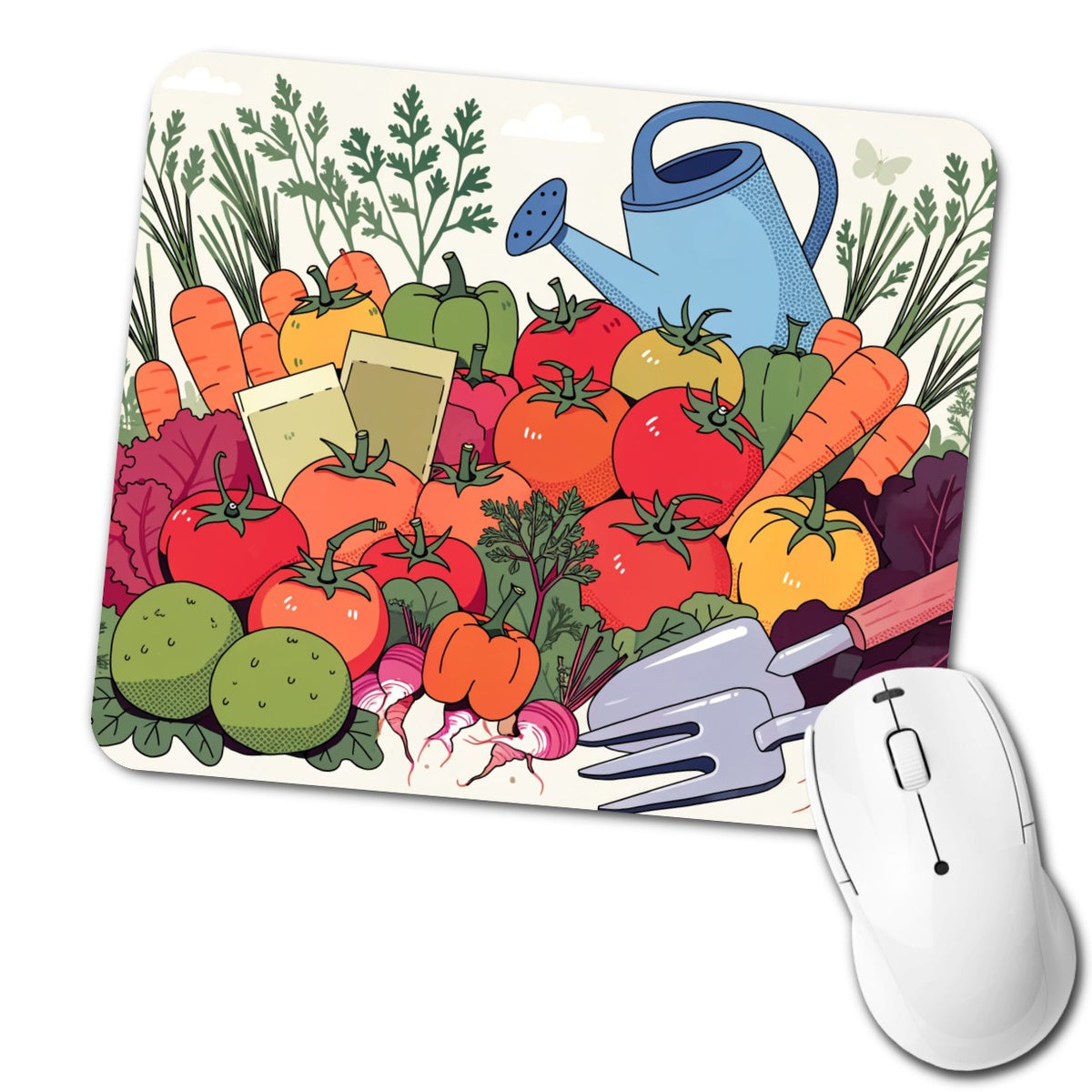 Vegetable Gardening Garden Low Profile Mouse Pad Mat