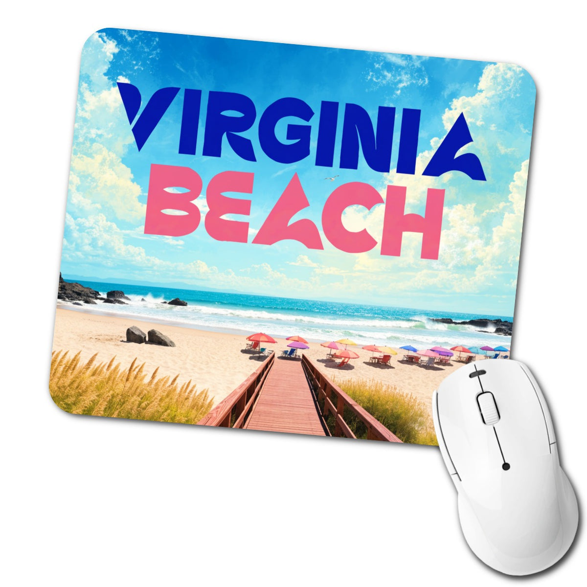 Virginia Beach Travel Low Profile Mouse Pad Mat