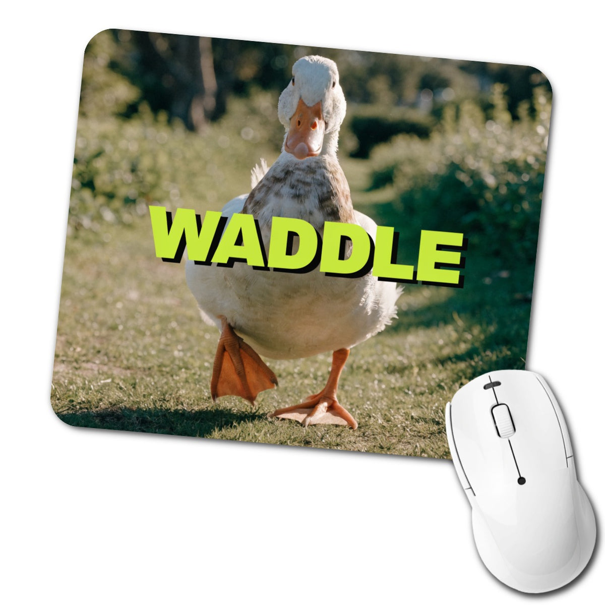 Waddle Duck Funny Low Profile Mouse Pad Mat