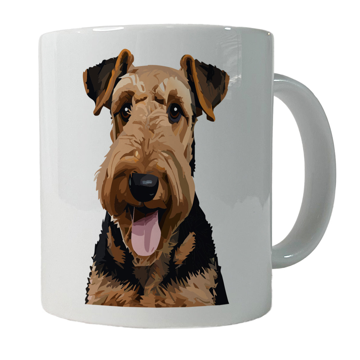 Airedale Terrier Dog Portrait Ceramic Tea Coffee Mug Cup - 11oz