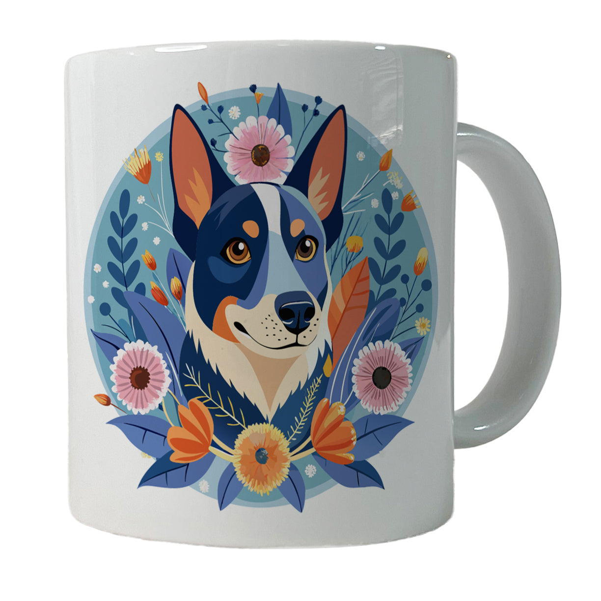American Cattle Dog Floral Flowers Ceramic Tea Coffee Mug Cup - 11oz