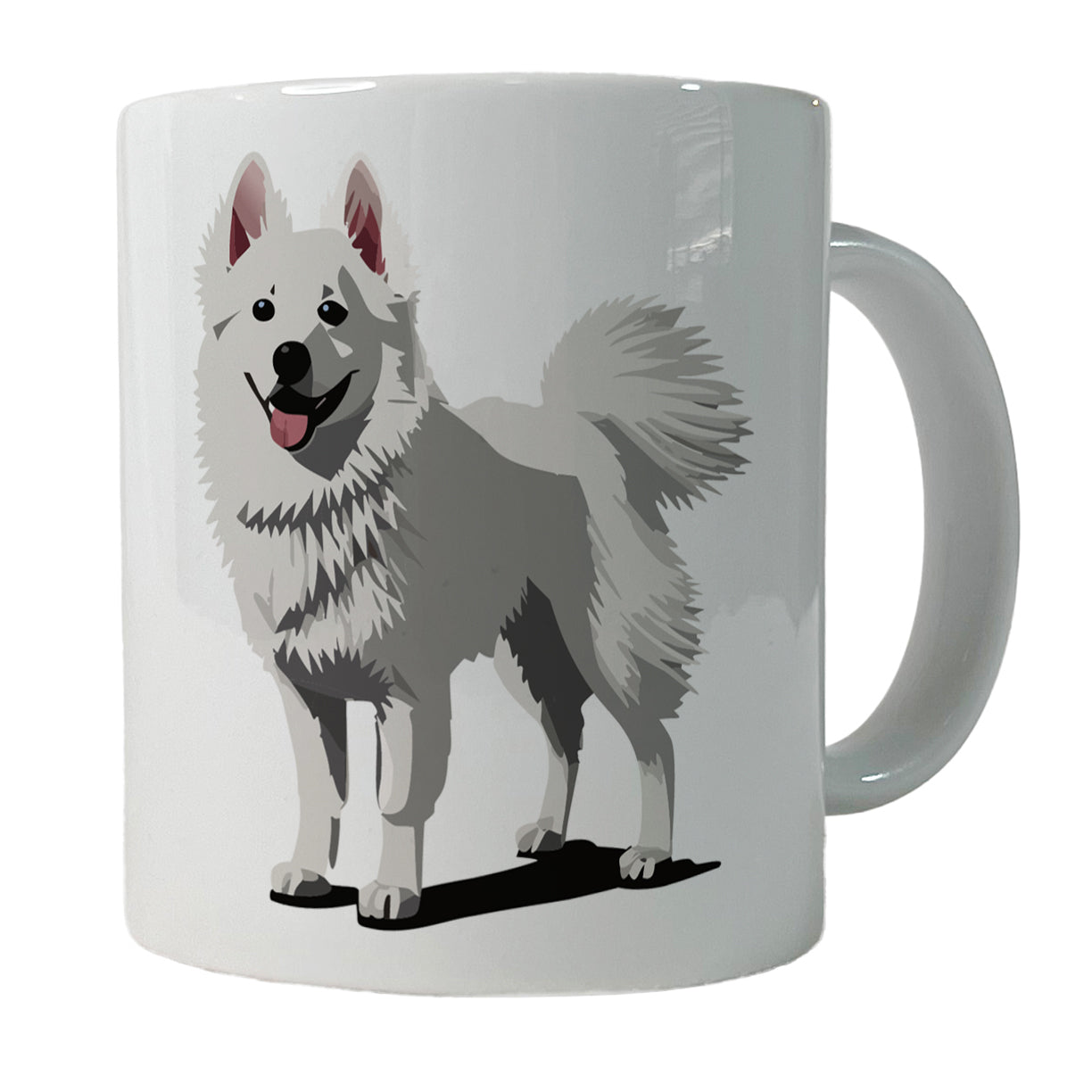 American Eskimo Dog Standing Ceramic Tea Coffee Mug Cup - 11oz