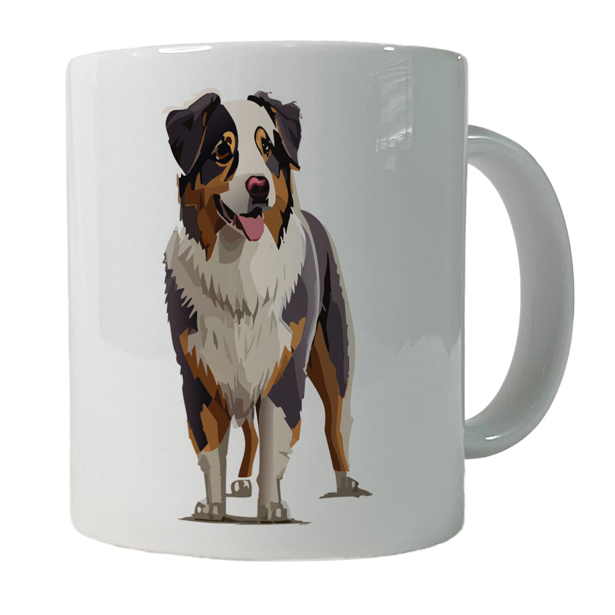 Australian Shepherd Dog Standing Ceramic Tea Coffee Mug Cup - 11oz