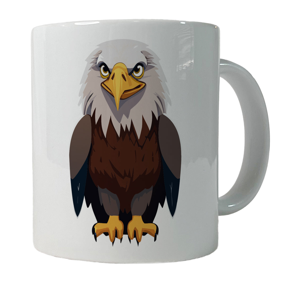 Bald Eagle Standing Ceramic Tea Coffee Mug Cup - 11oz