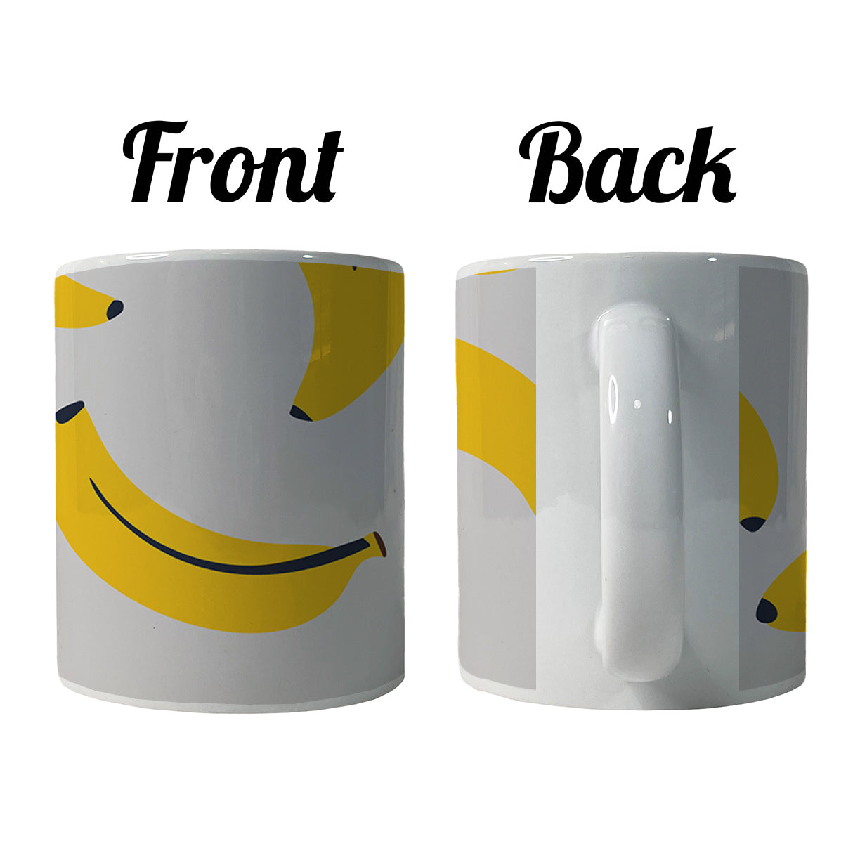 Bananas Scattered Pattern Ceramic Tea Coffee Mug Cup - 11oz