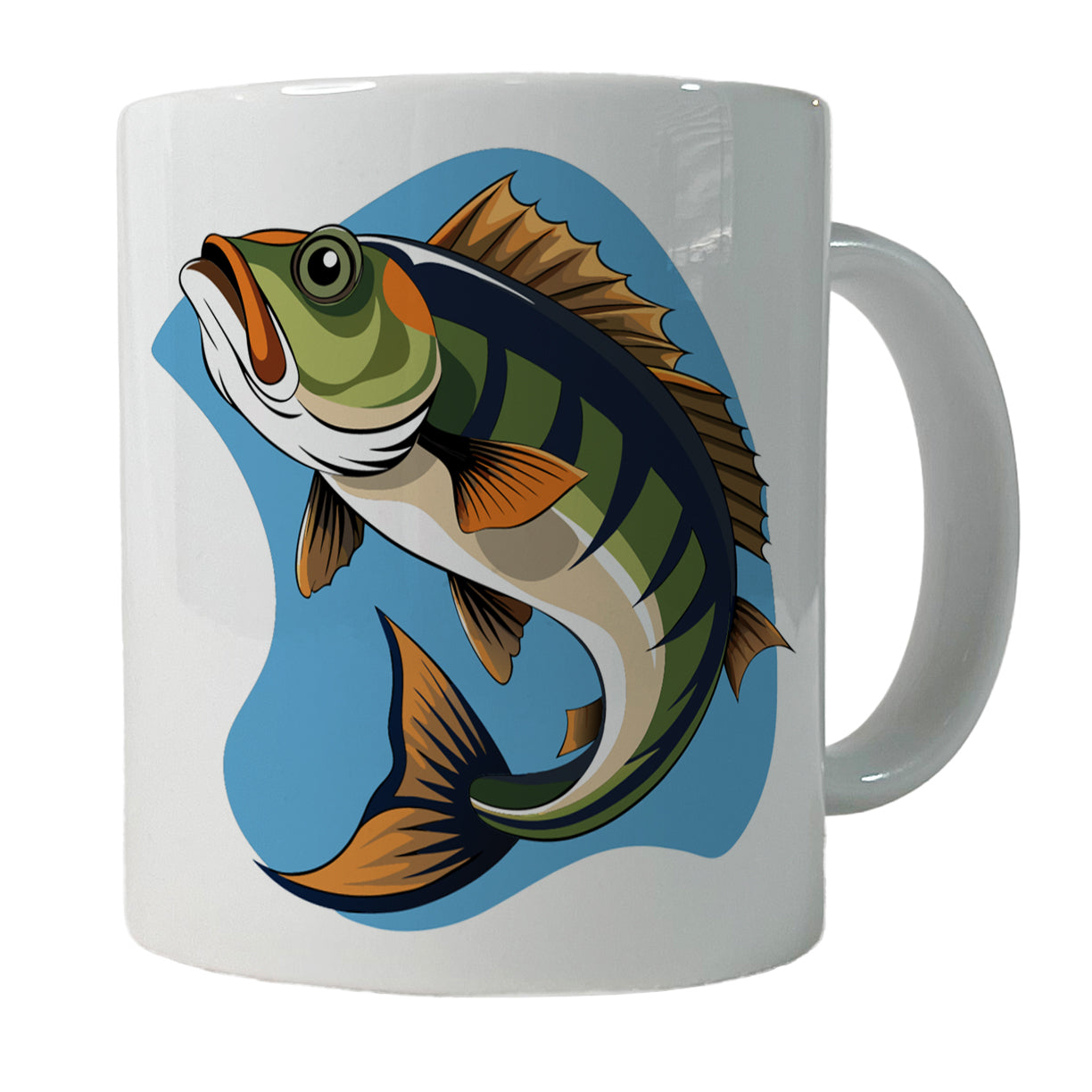 Bass Fish Fishing Ceramic Tea Coffee Mug Cup - 11oz
