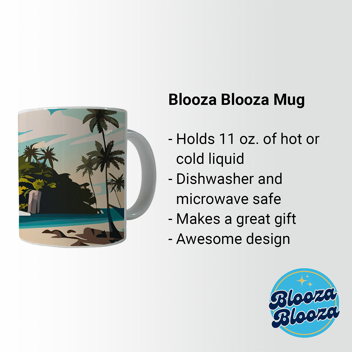 Beach Tropical Island Paradise Vacation Ceramic Tea Coffee Mug Cup - 11oz