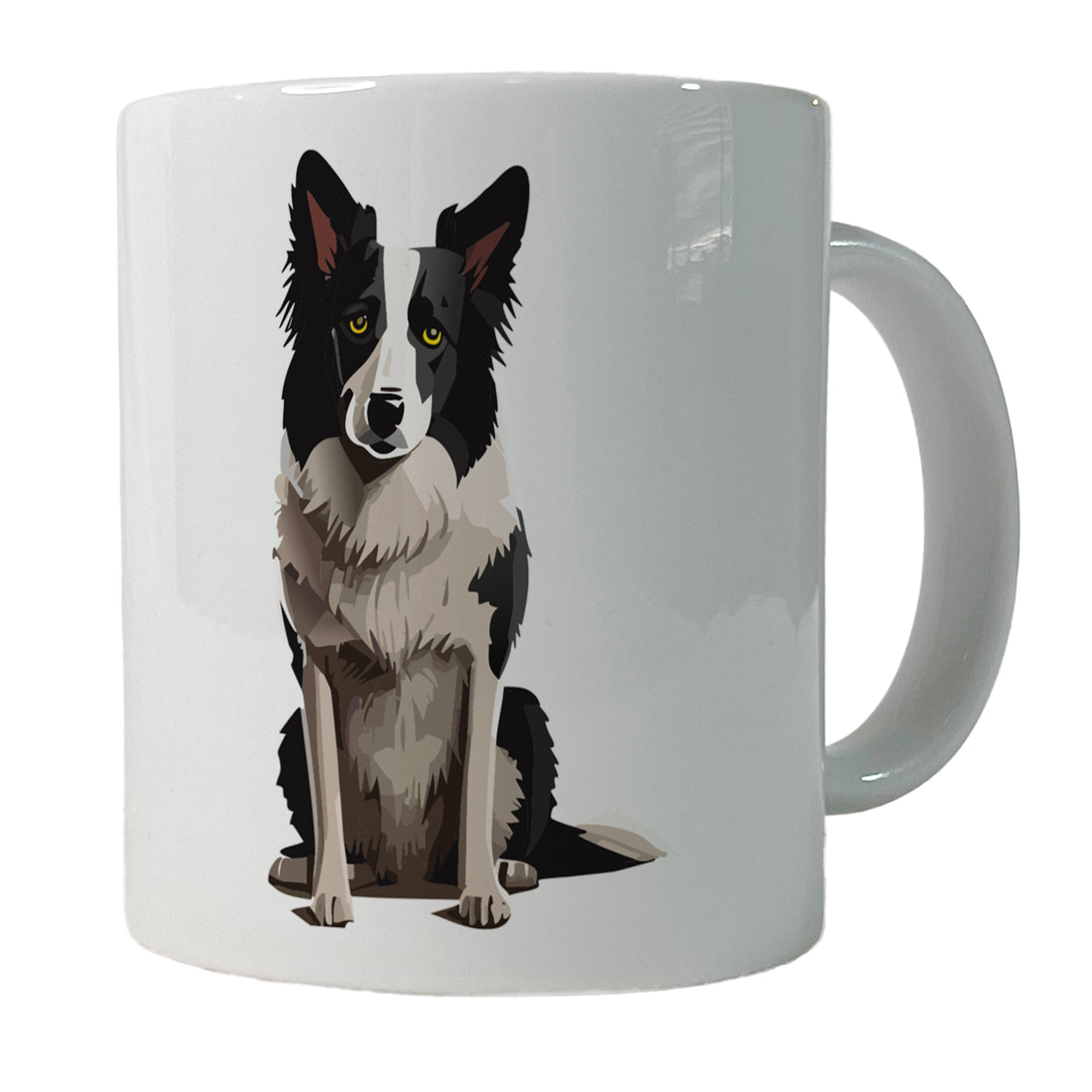 Border Collie Sitting Ceramic Tea Coffee Mug Cup - 11oz