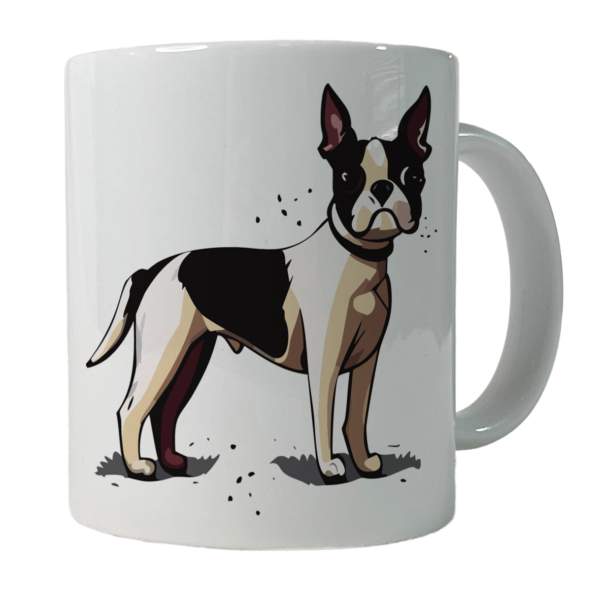 Boston Terrier Dog Standing Ceramic Tea Coffee Mug Cup - 11oz