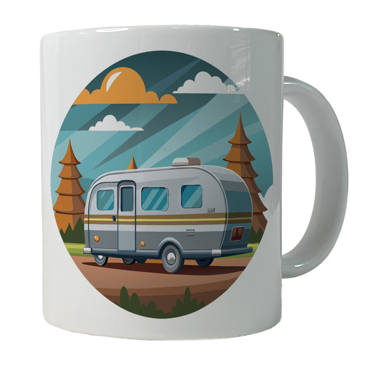 Camper RV Trailer Traveling Road Trip Ceramic Tea Coffee Mug Cup - 11oz