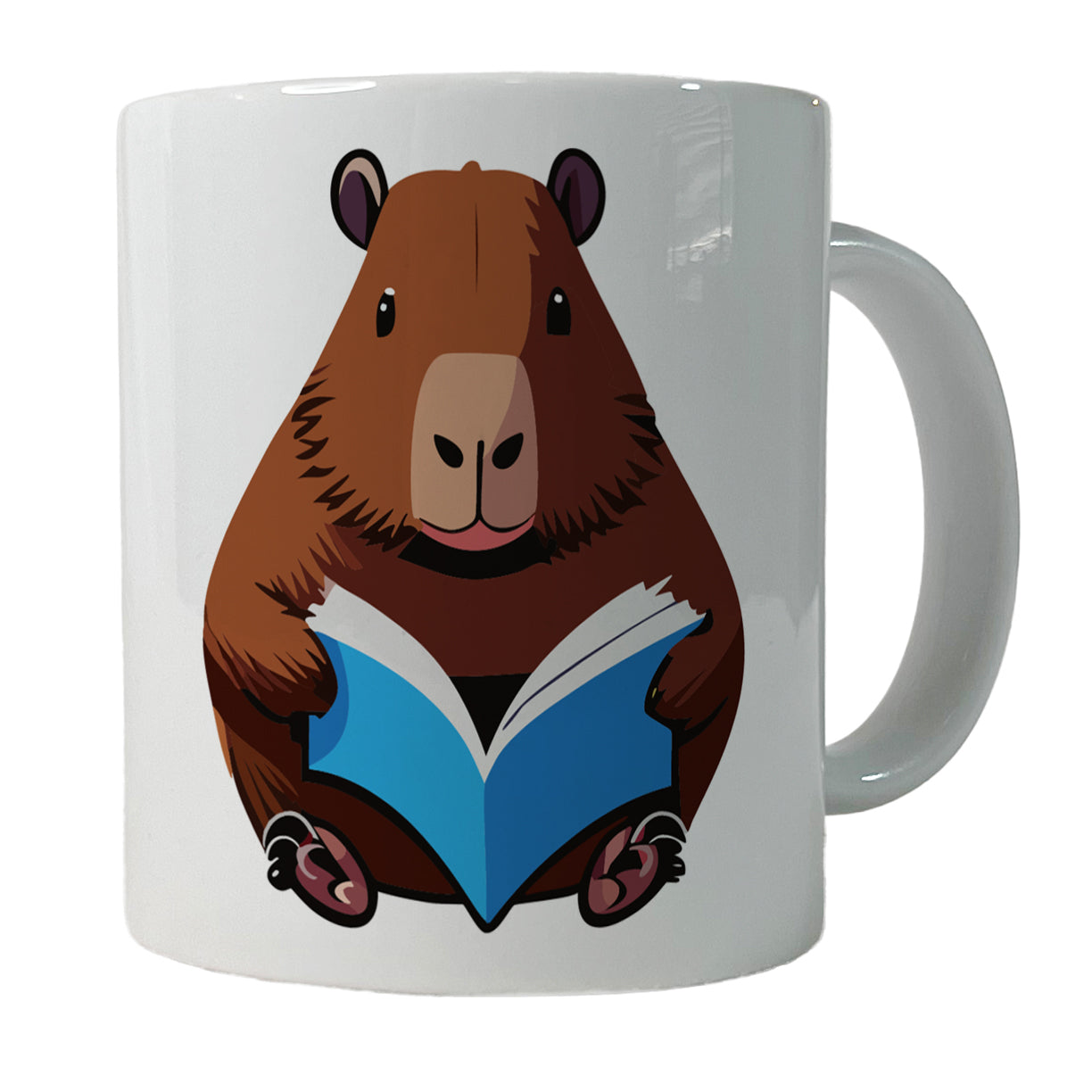 Capybara Reading Book Reader Ceramic Tea Coffee Mug Cup - 11oz