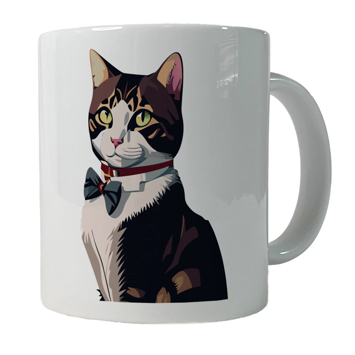 Cat Fancy with Bowtie Ceramic Tea Coffee Mug Cup - 11oz