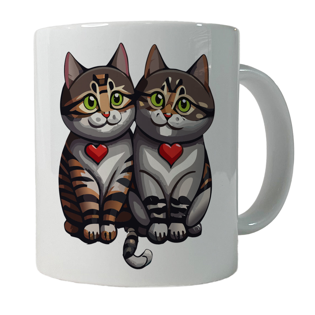 Cats Love Valentines Day Wedding Anniversary Ceramic Tea Coffee Mug Cup - 11oz