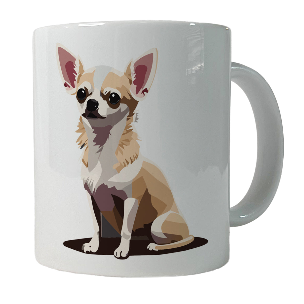 Chihuahua Dog Sitting Ceramic Tea Coffee Mug Cup - 11oz