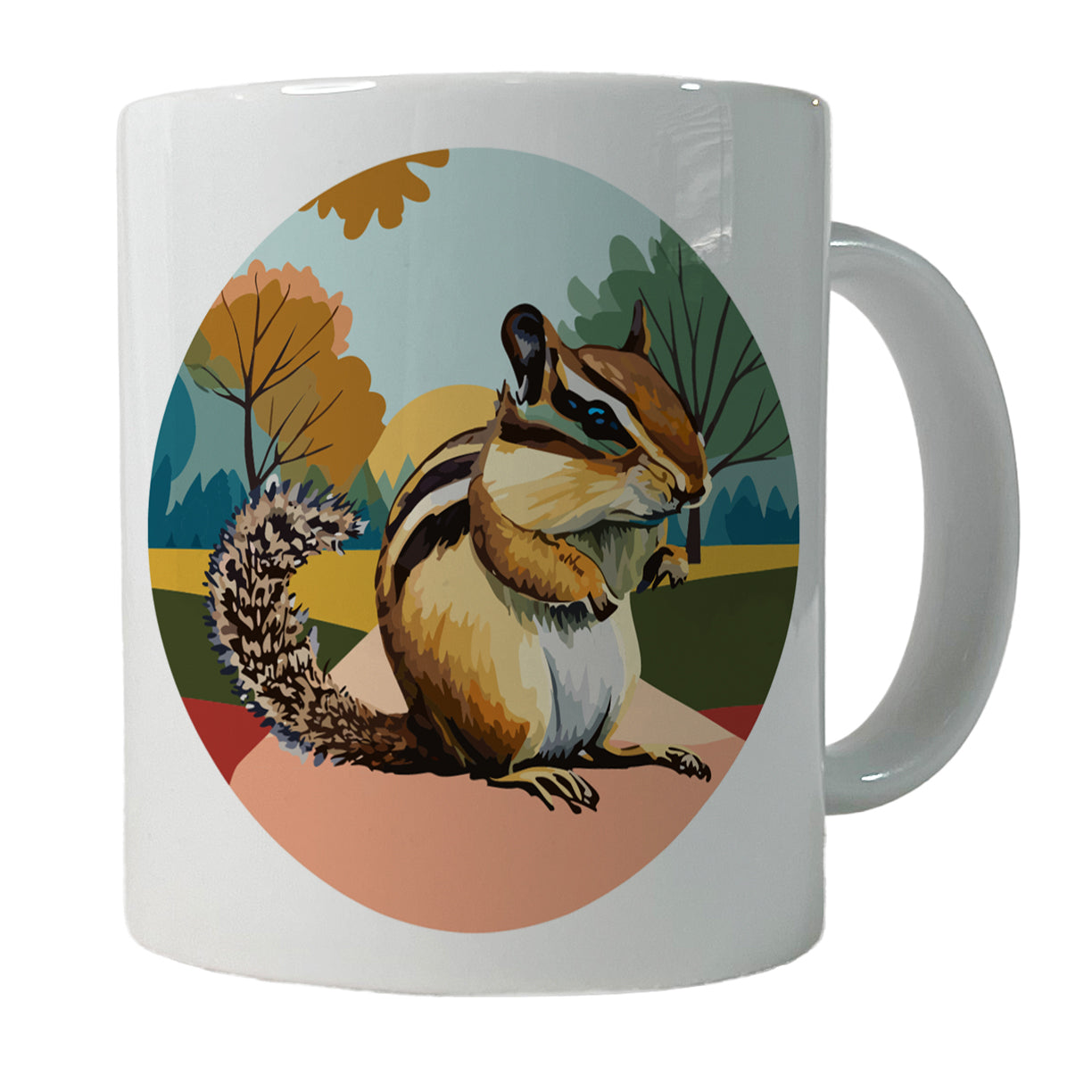Chipmunk Watercolor Ceramic Tea Coffee Mug Cup - 11oz