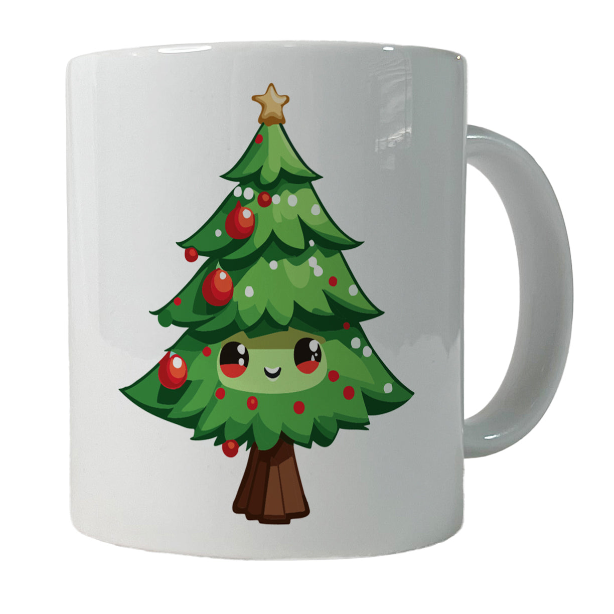 Christmas Tree Chibi Ceramic Tea Coffee Mug Cup - 11oz