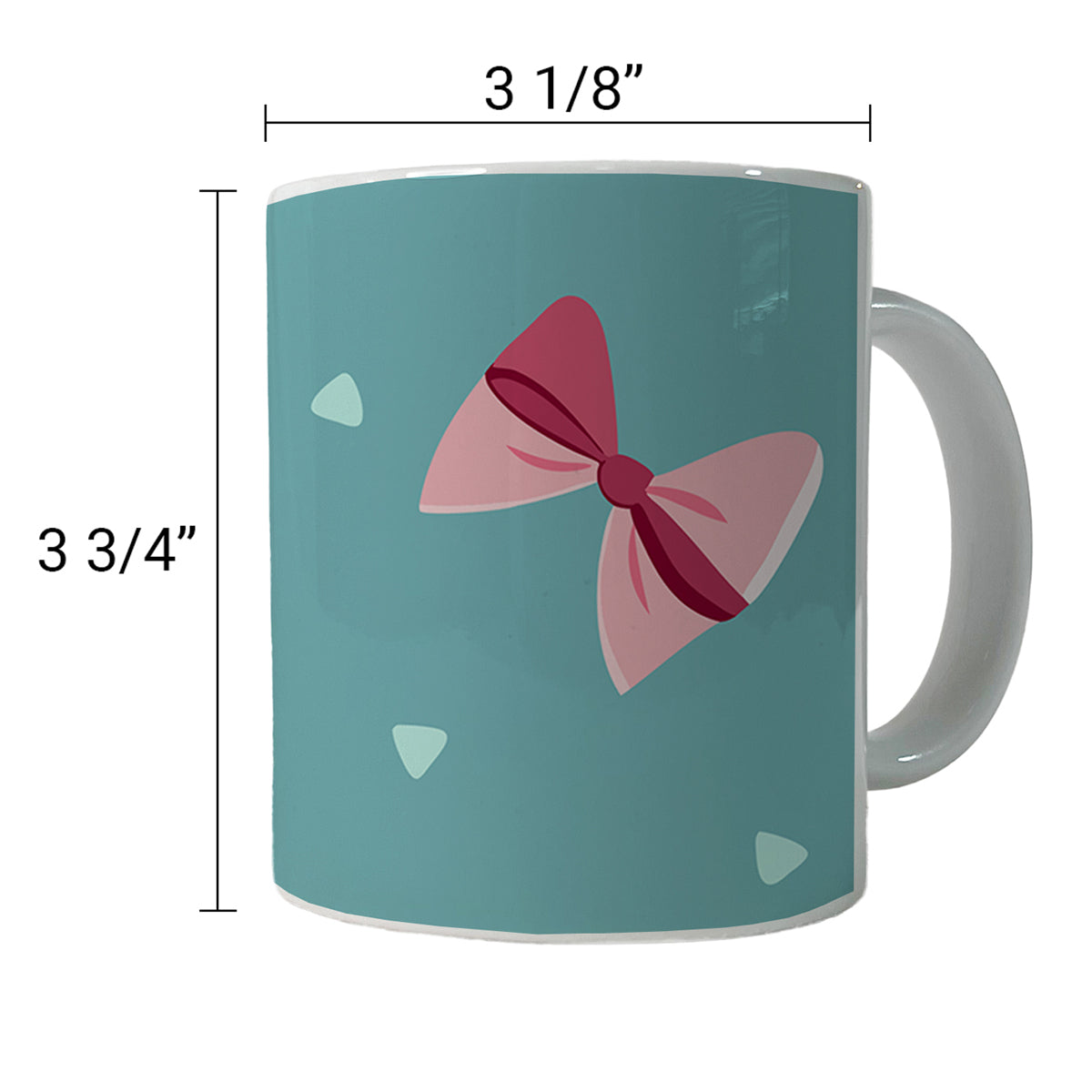 Coquette Pink Bows Scattered Ceramic Tea Coffee Mug Cup - 11oz