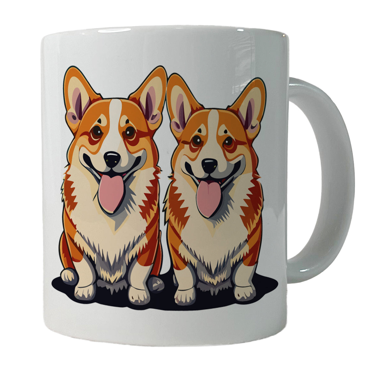Corgis Dog Friends Brother Sister Two 2 Ceramic Tea Coffee Mug Cup - 11oz