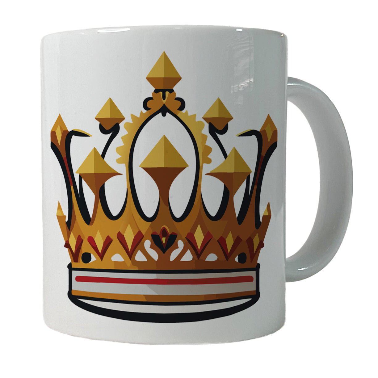 Crown King Queen Royalty Ceramic Tea Coffee Mug Cup - 11oz
