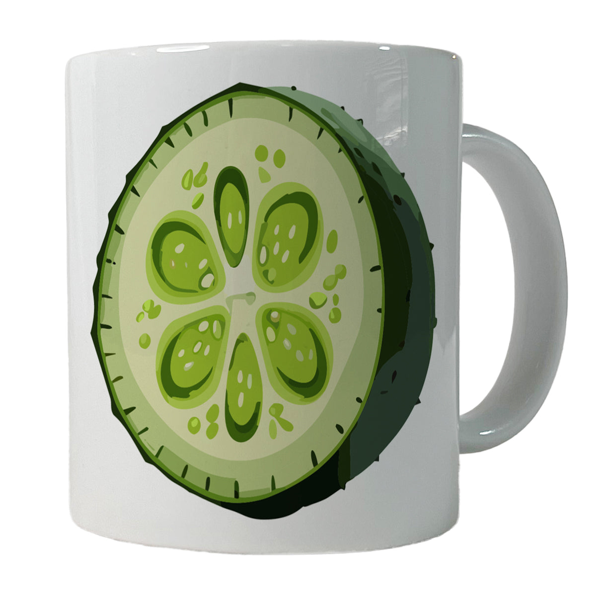 Cucumber Slice Vegetable Ceramic Tea Coffee Mug Cup - 11oz