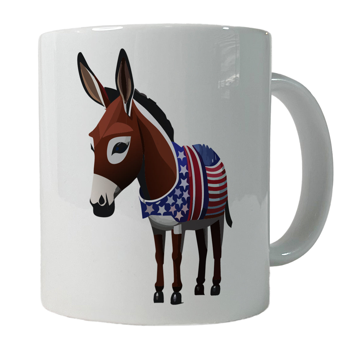 Democrat Donkey Patriotic Liberal Vote Ceramic Tea Coffee Mug Cup - 11oz