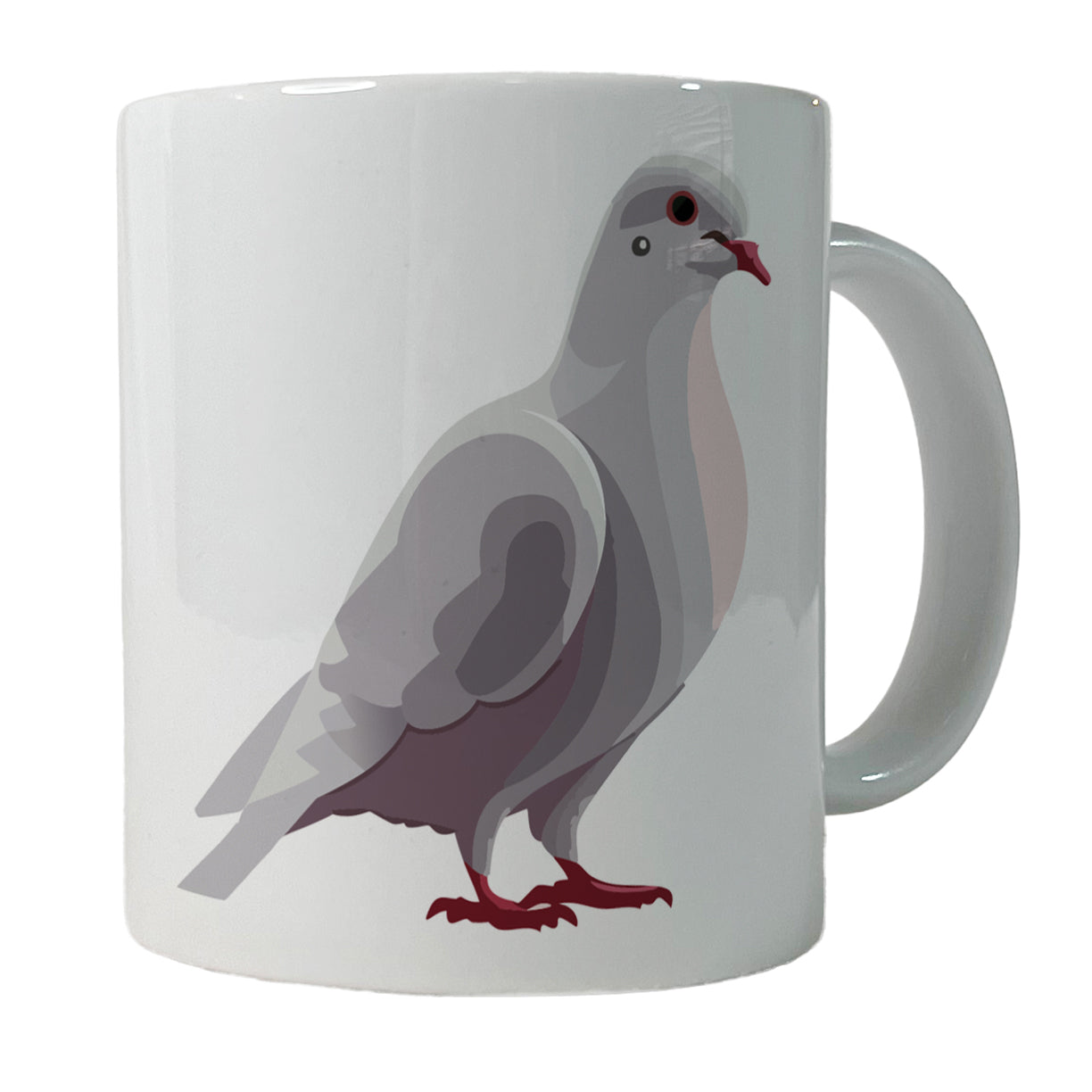 Dove Standing White Ceramic Tea Coffee Mug Cup - 11oz