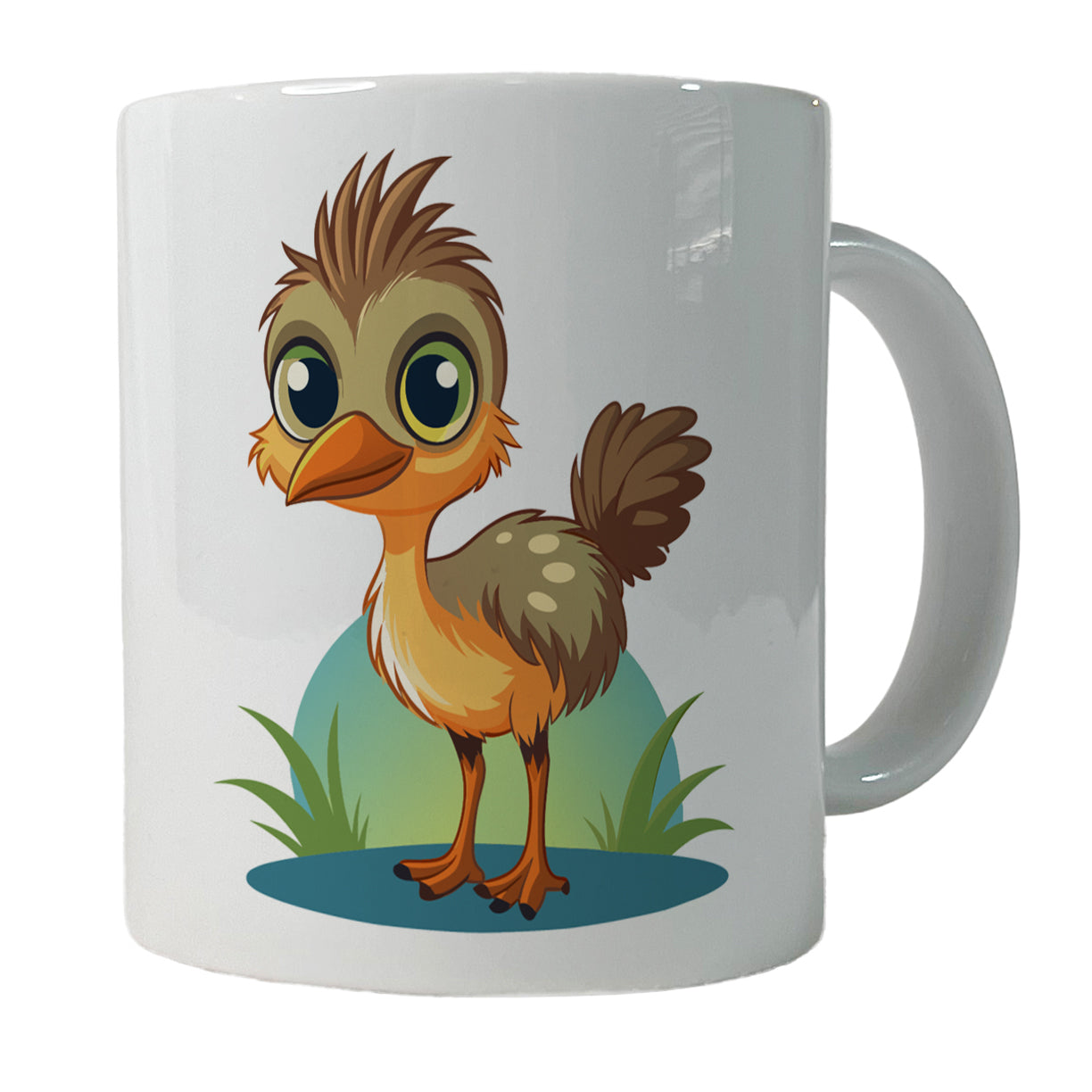 Emu Ostrich Large Bird Australian Animal Ceramic Tea Coffee Mug Cup - 11oz