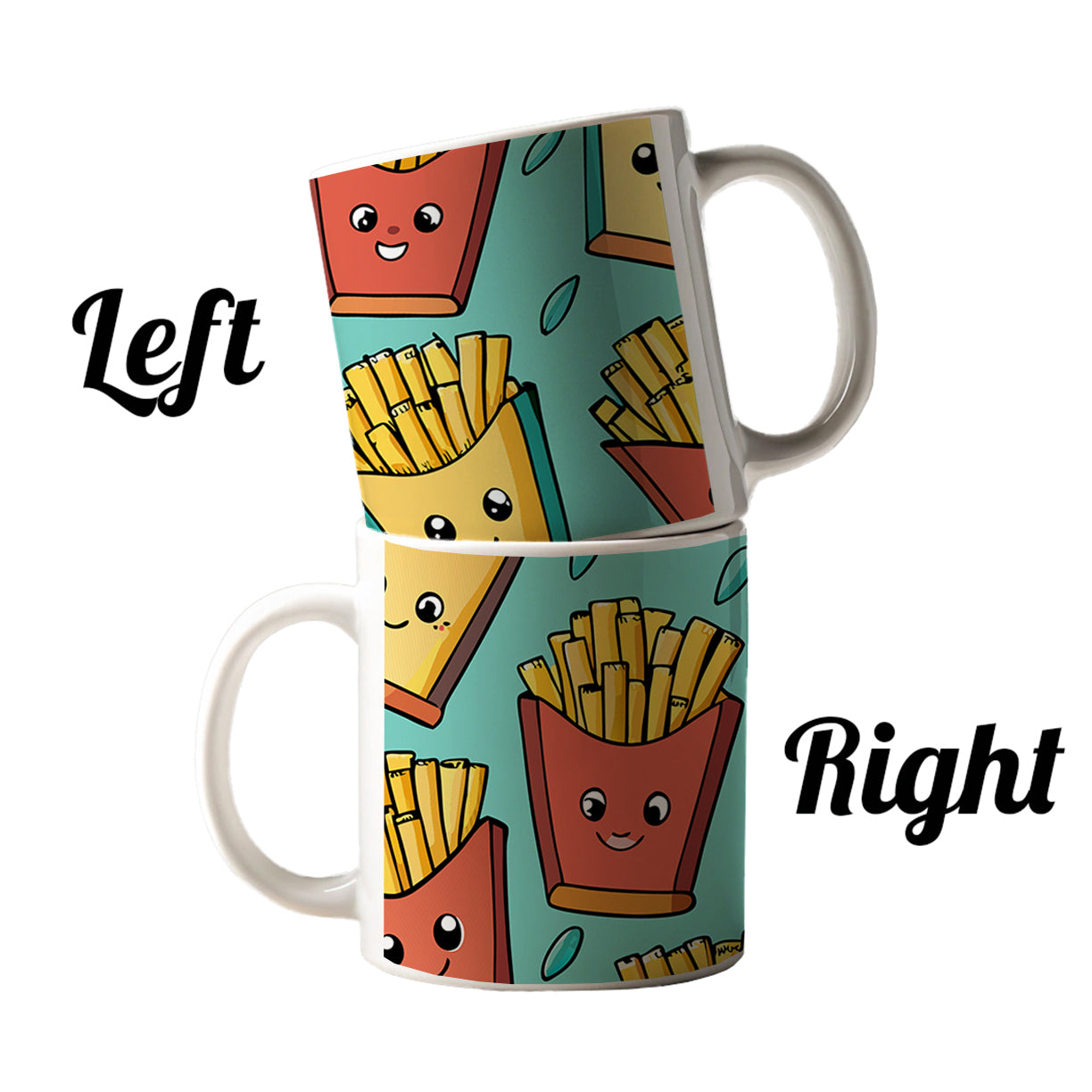 French Fries Cute Pattern Ceramic Tea Coffee Mug Cup - 11oz