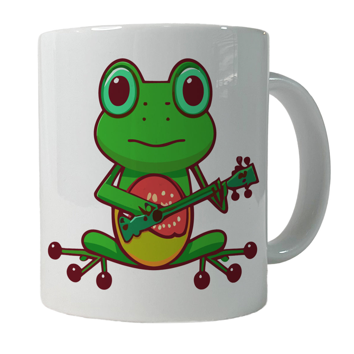Frog Playing Banjo Guitar Music Funny Ceramic Tea Coffee Mug Cup - 11oz