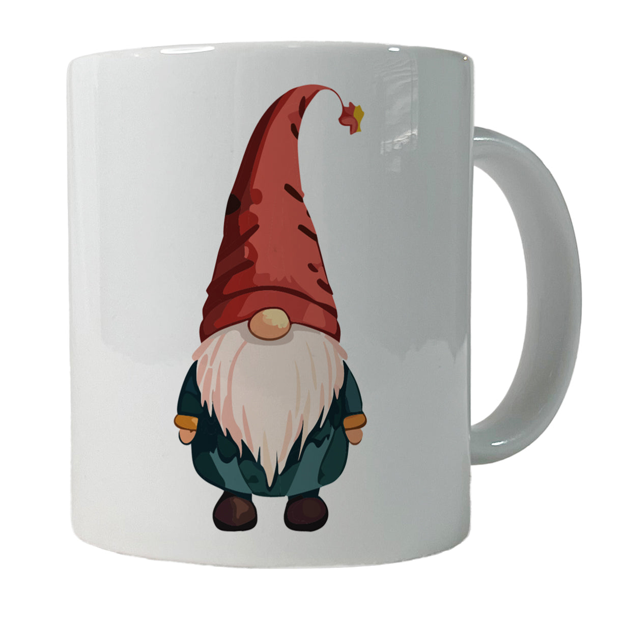 Gnome Standing Red Hat Ceramic Tea Coffee Mug Cup - 11oz