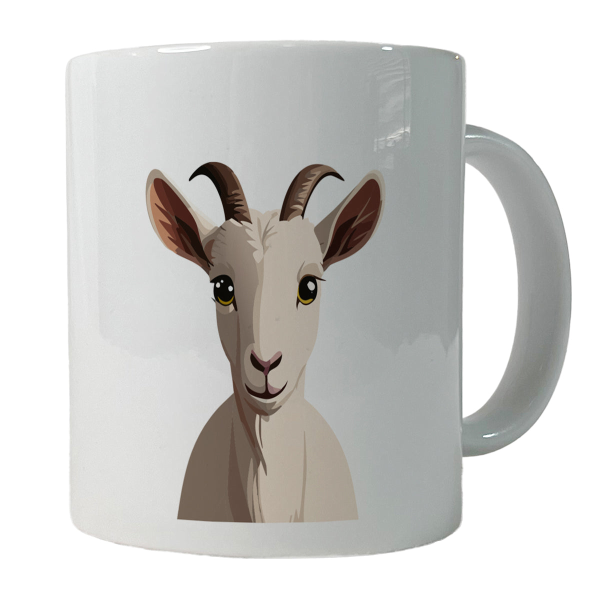 Goat Head Staring Cute Ceramic Tea Coffee Mug Cup - 11oz